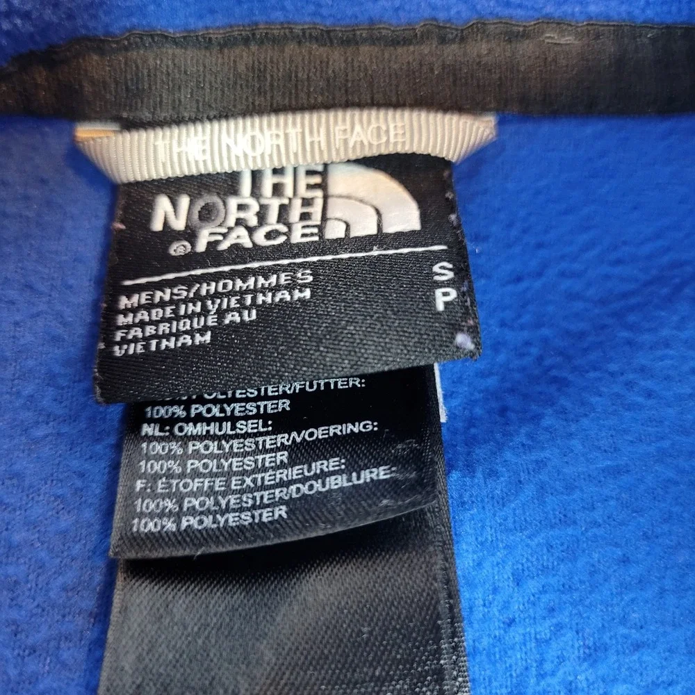 The North Face Fleece Pullover Mens Small Blue Excellent Quarter Zip‎ Thumbholes